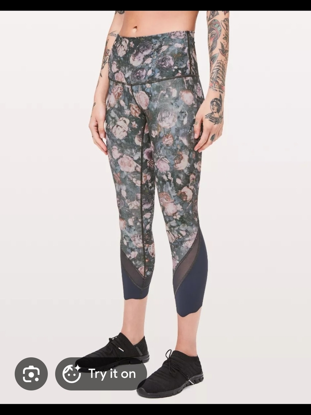 Lululemon High-Waist Smokey Floral Print Capri Leggings